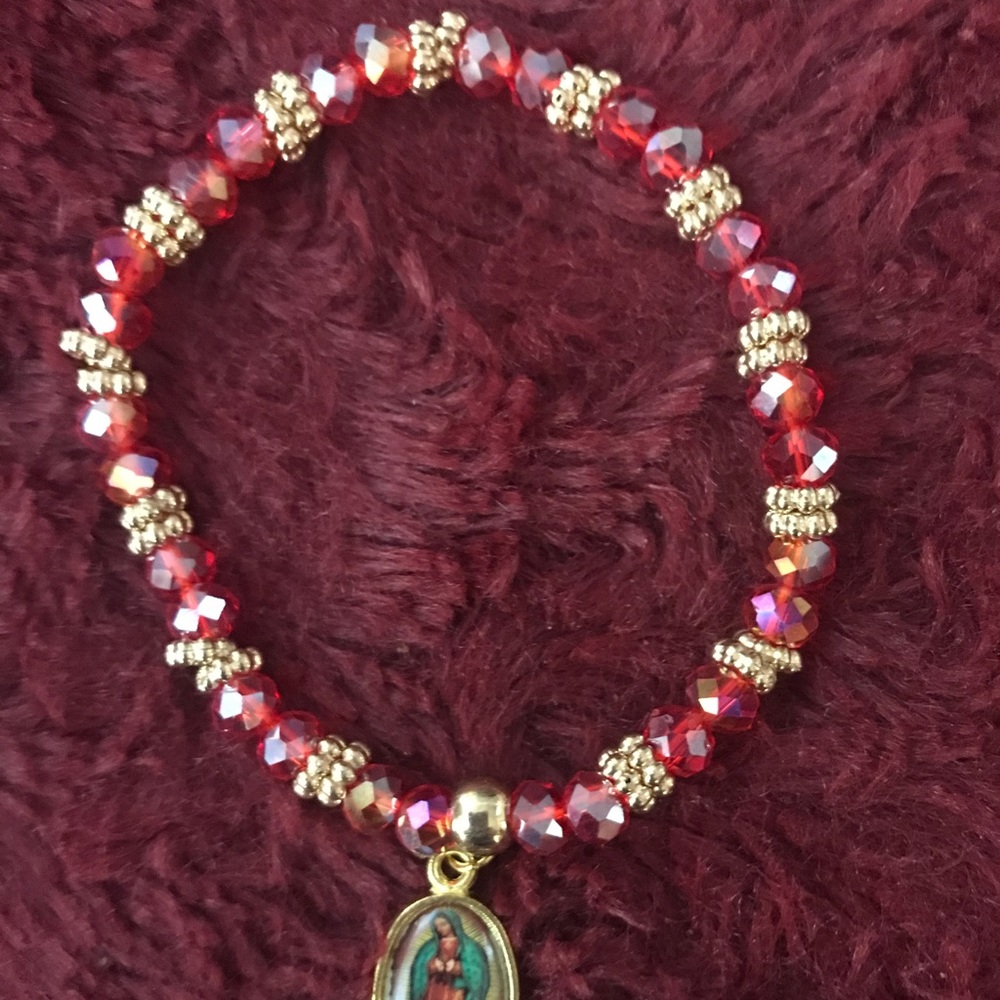 beautiful bracelet with the virgin of Guadalupe